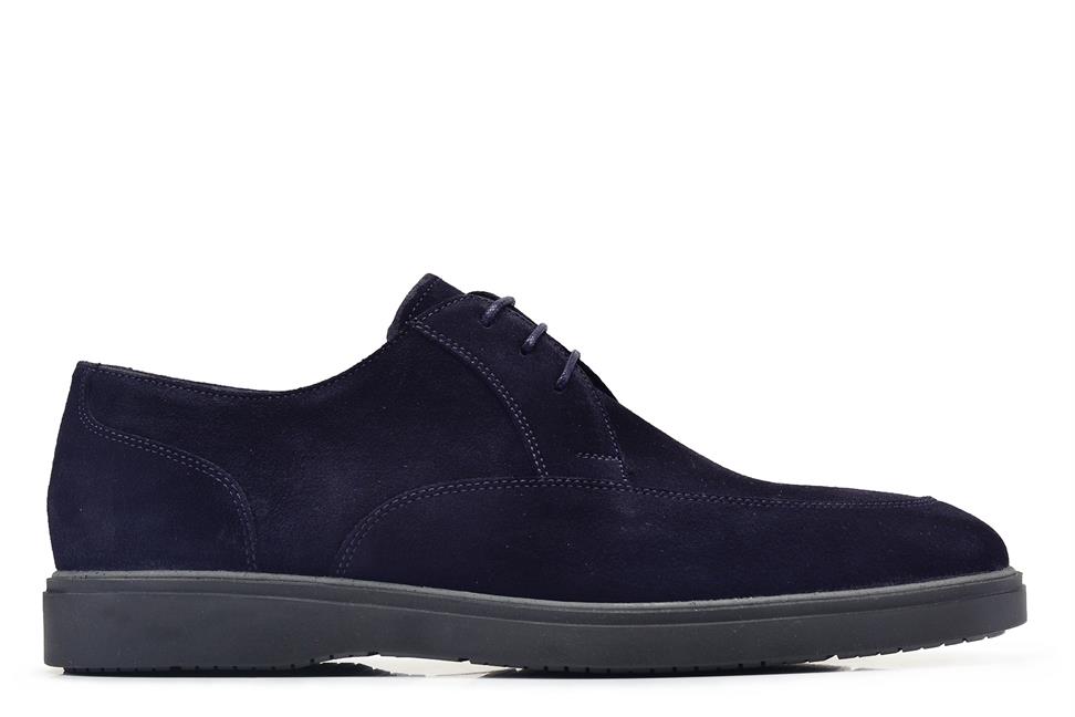 Süet Lacivert Casual Bağcıklı Erkek Ayakkabı -53341-