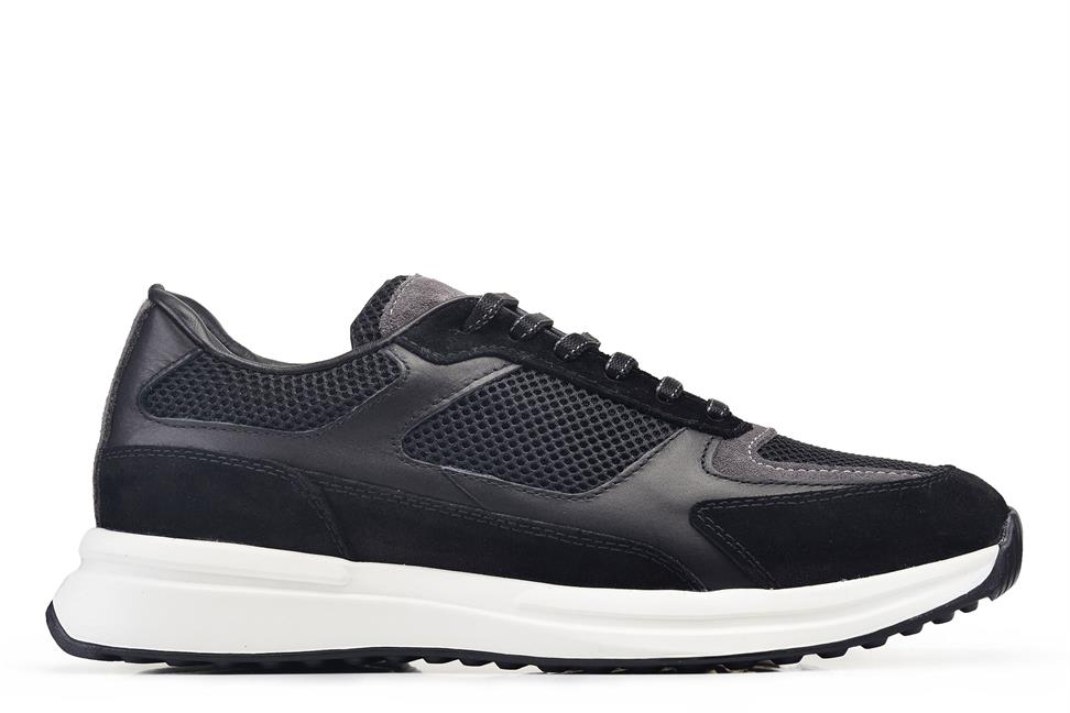 Siyah Bağcıklı Erkek Sneaker Ayakkabı