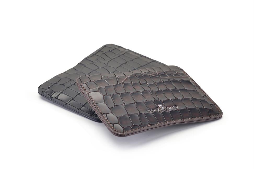 Kahverengi Kroko Deri Kartlık