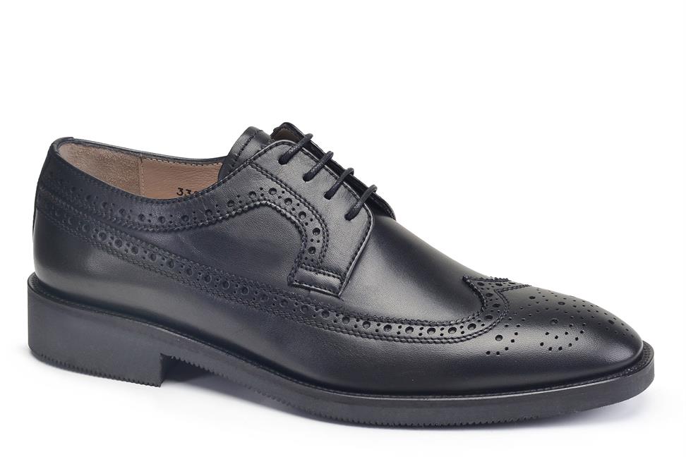 Siyah Klasik Bağcıklı Kışlık Erkek Ayakkabı -20401-