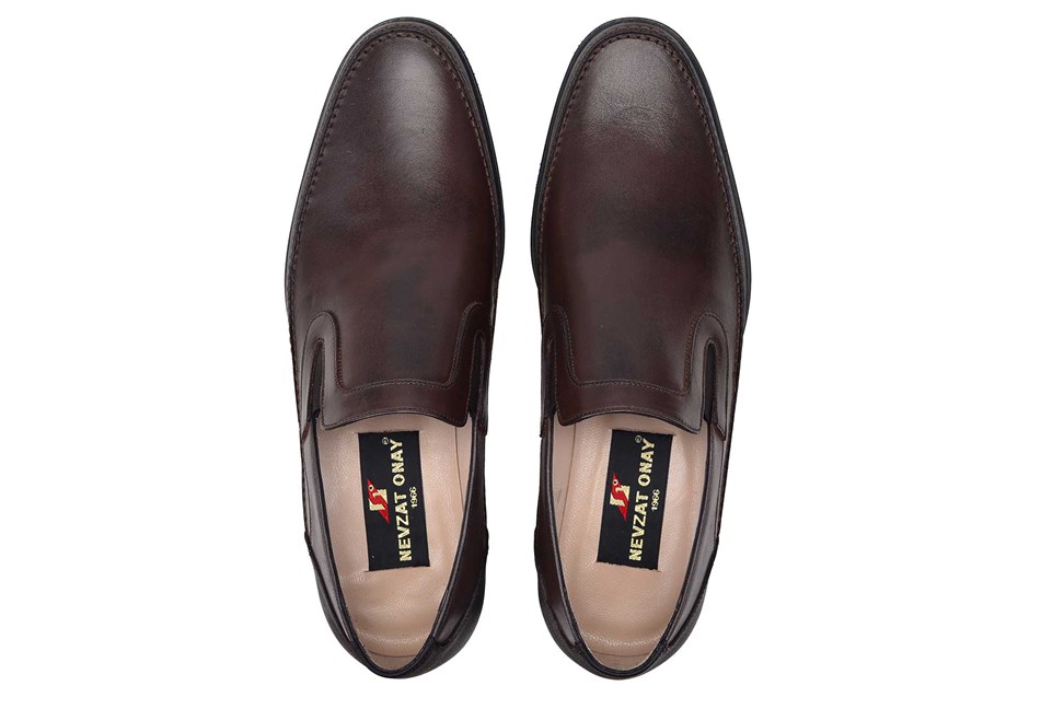 Kahverengi Hakiki Deri Loafer Erkek Günlük Ayakkabı