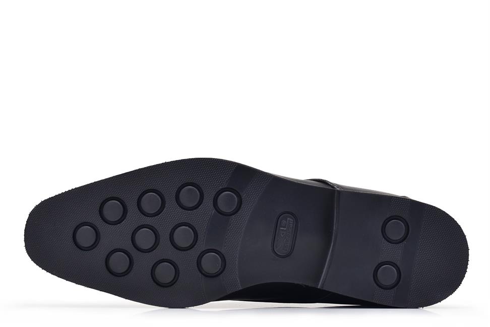 Siyah Hakiki Deri Bağcıklı Loafer Erkek Günlük Ayakkabı