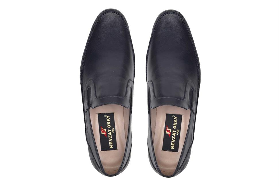 Siyah Hakiki Deri Bağcıklı Loafer Erkek Günlük Ayakkabı