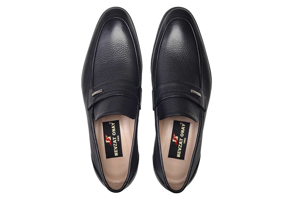 Siyah Hakiki Deri Günlük Erkek Loafer Ayakkabı