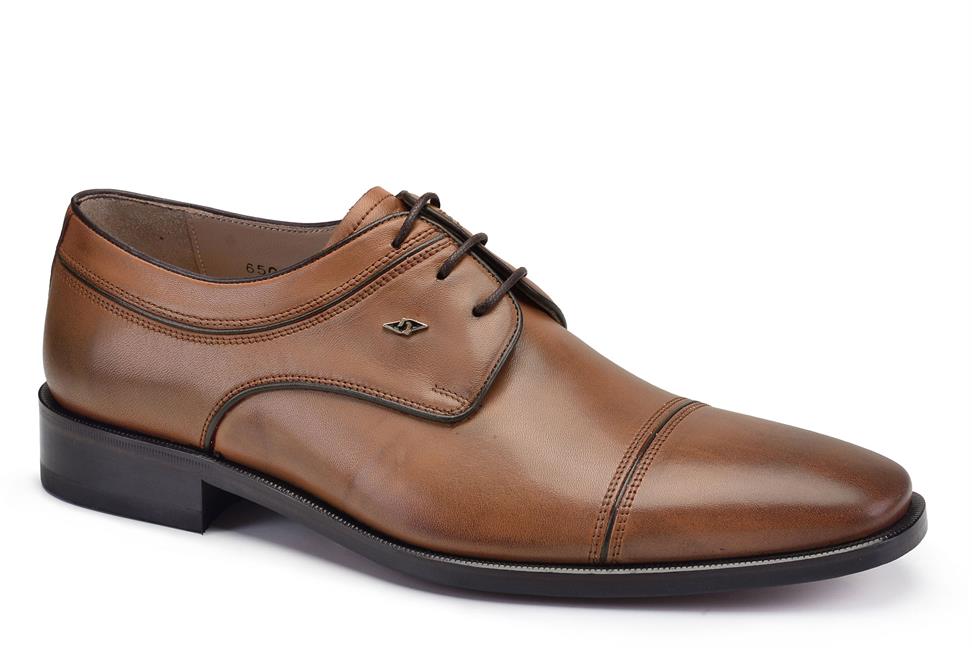 Taba Hakiki Deri Bağcıklı Erkek Klasik Ayakkabı