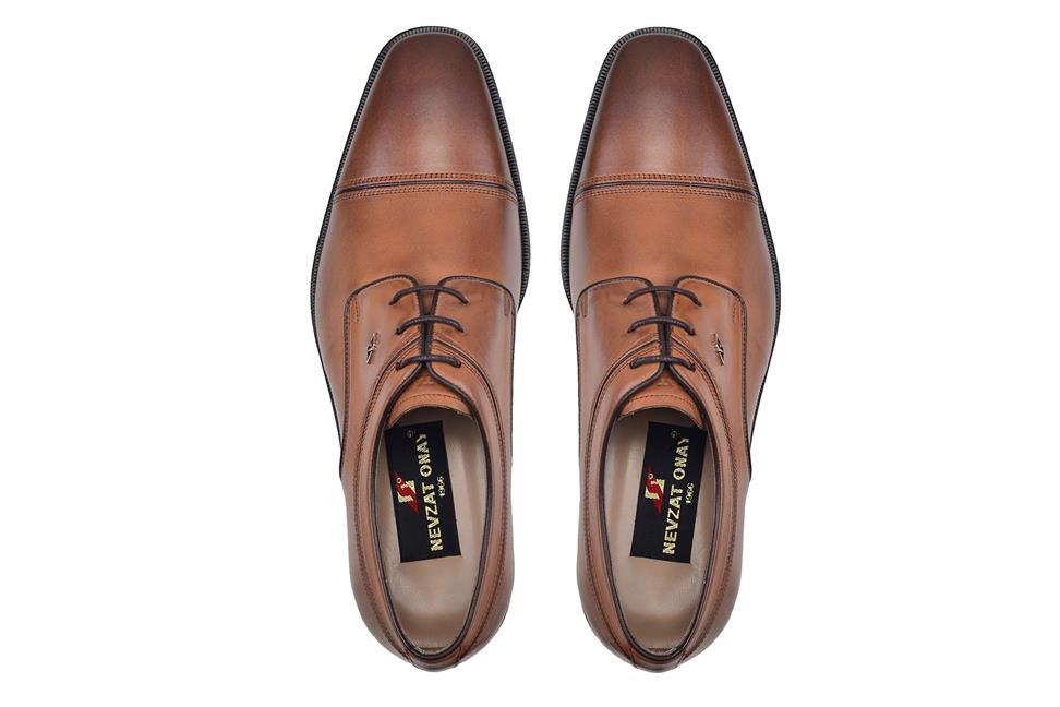 Taba Hakiki Deri Bağcıklı Erkek Klasik Ayakkabı