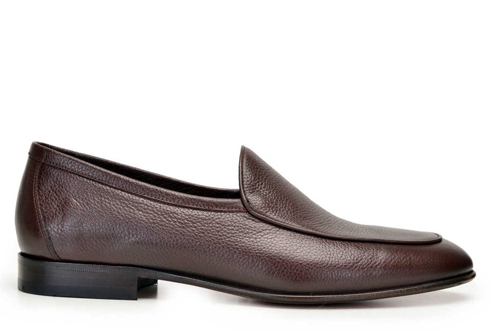 Kahverengi Klasik Loafer Kösele Erkek Ayakkabı -9901-