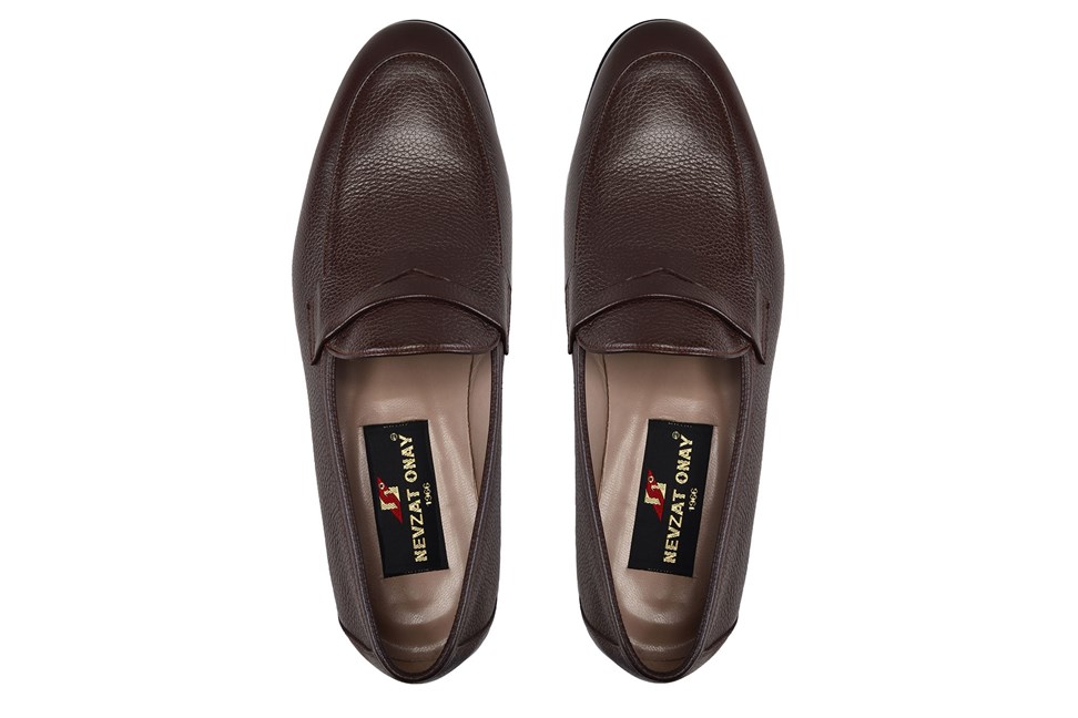 Kahverengi Klasik Kösele Erkek Loafer Ayakkabı