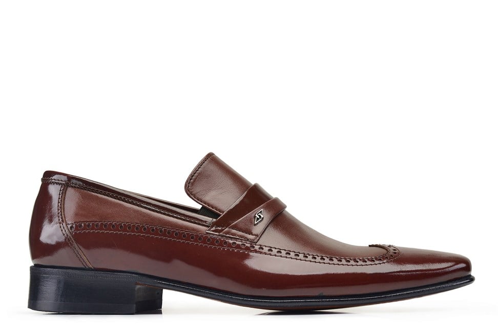 Kahverengi Klasik Loafer Kösele Erkek Ayakkabı -6975-