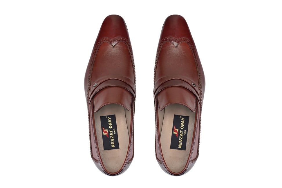 Kahverengi Klasik Loafer Kösele Erkek Ayakkabı -6975-