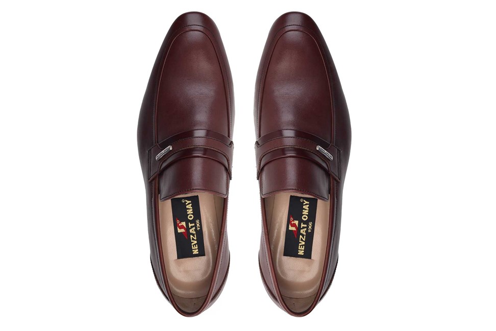 Kahverengi Klasik Kösele Erkek Loafer Ayakkabı