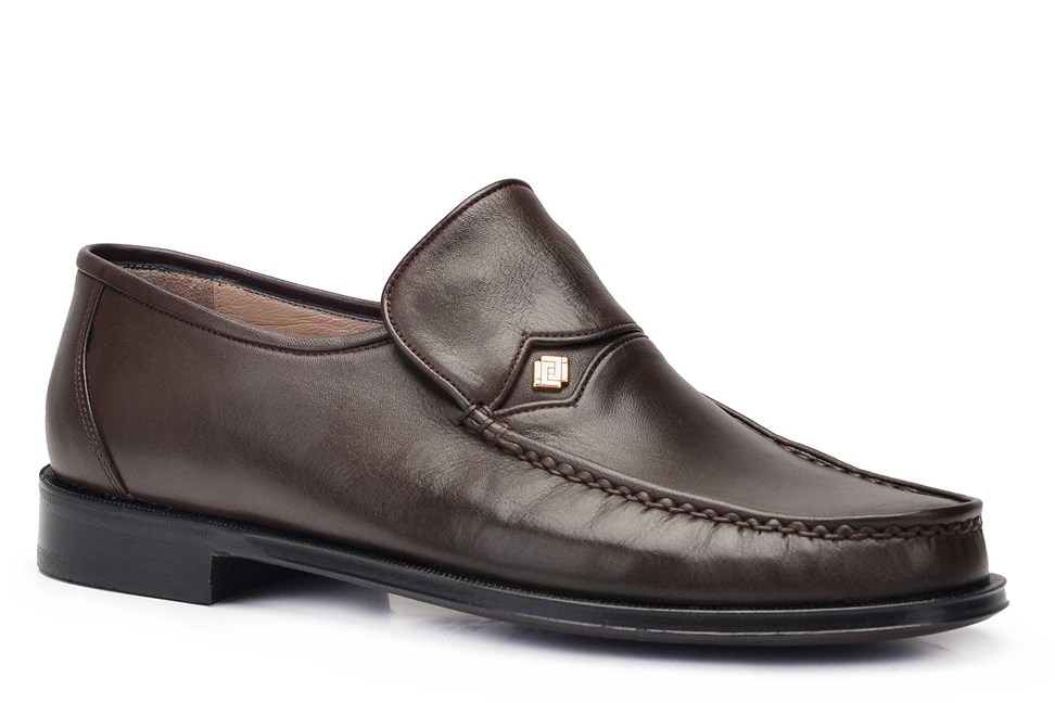 Koyu Kahverengi Klasik Kösele Erkek Rok Ayakkabı