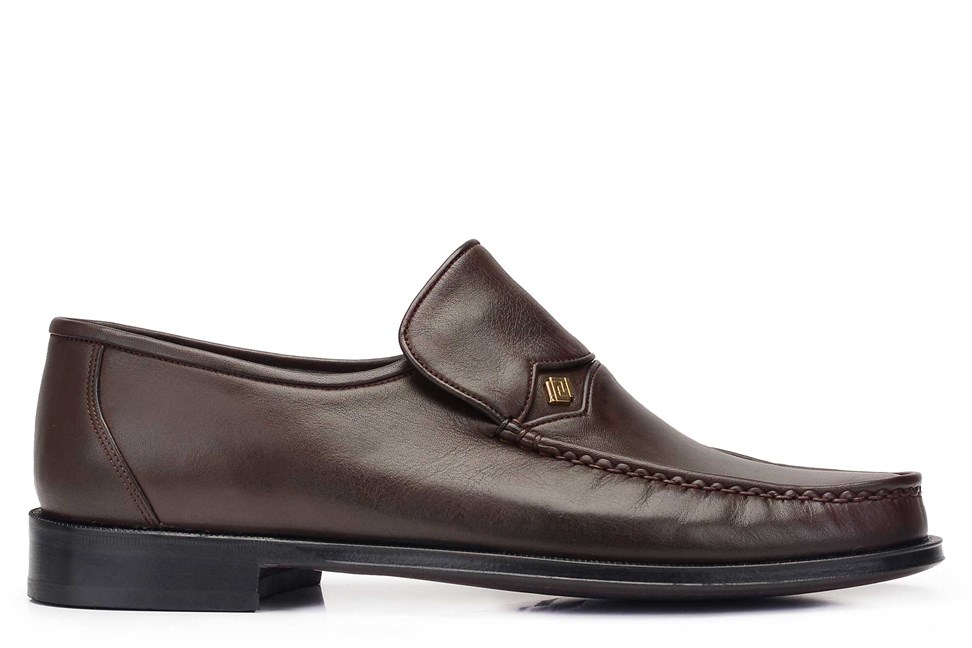 Siyah Klasik Bağcıksız Rok Kösele Erkek Ayakkabı -9051-