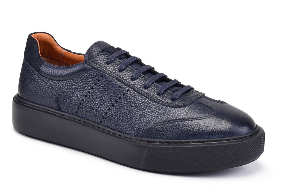 Lacivert Bağcıklı Erkek Sneaker Ayakkabı