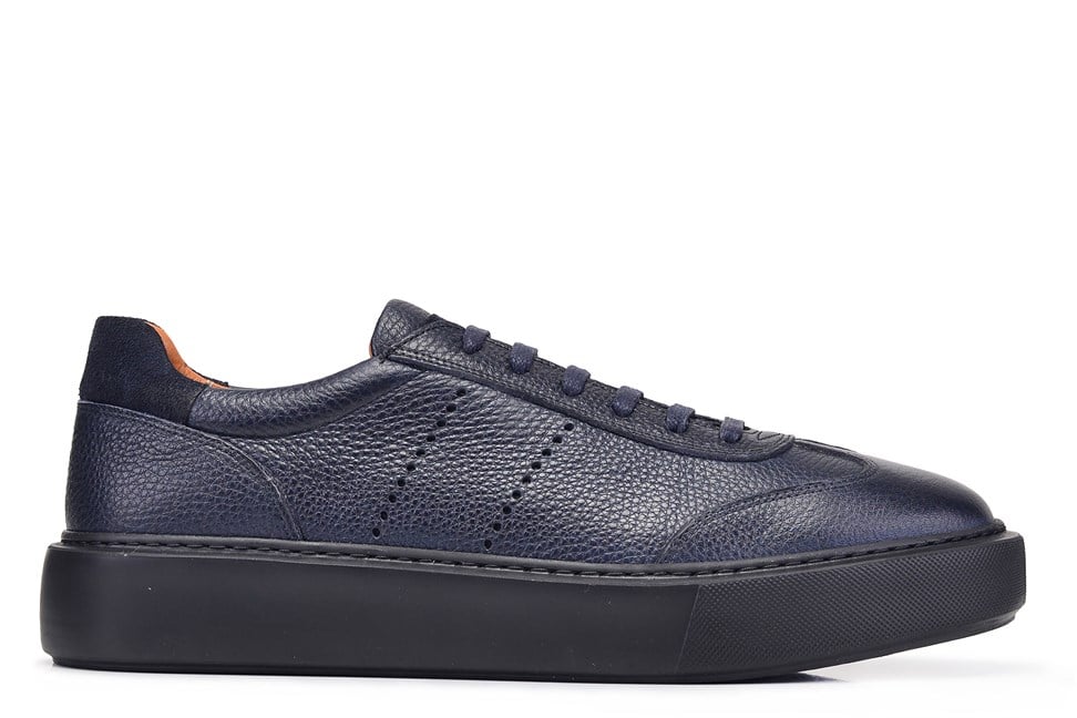 Lacivert Bağcıklı Erkek Sneaker Ayakkabı