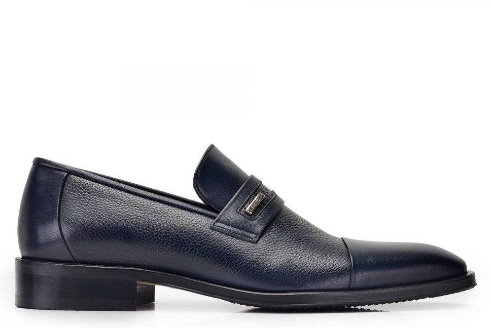 Lacivert Klasik Loafer Erkek Ayakkabı -10460-