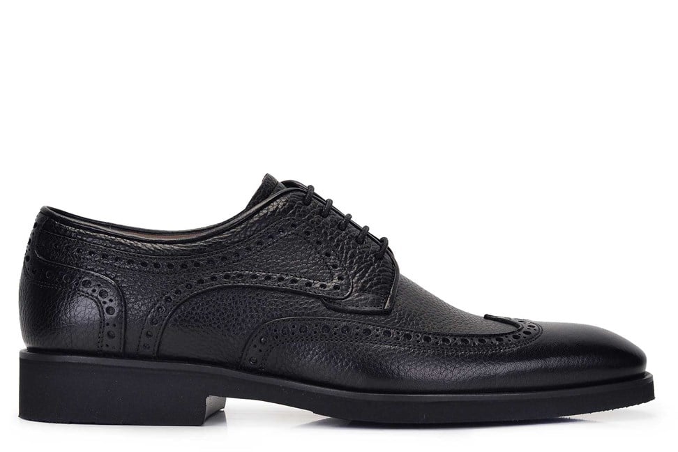 Siyah Klasik Bağcıklı Erkek Günlük Ayakkabı