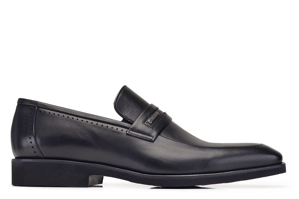 Siyah Bağcıksız Erkek Günlük Ayakkabı