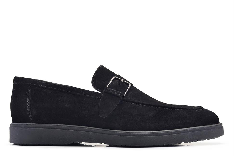 Siyah Bağcıksız Erkek Günlük Ayakkabı