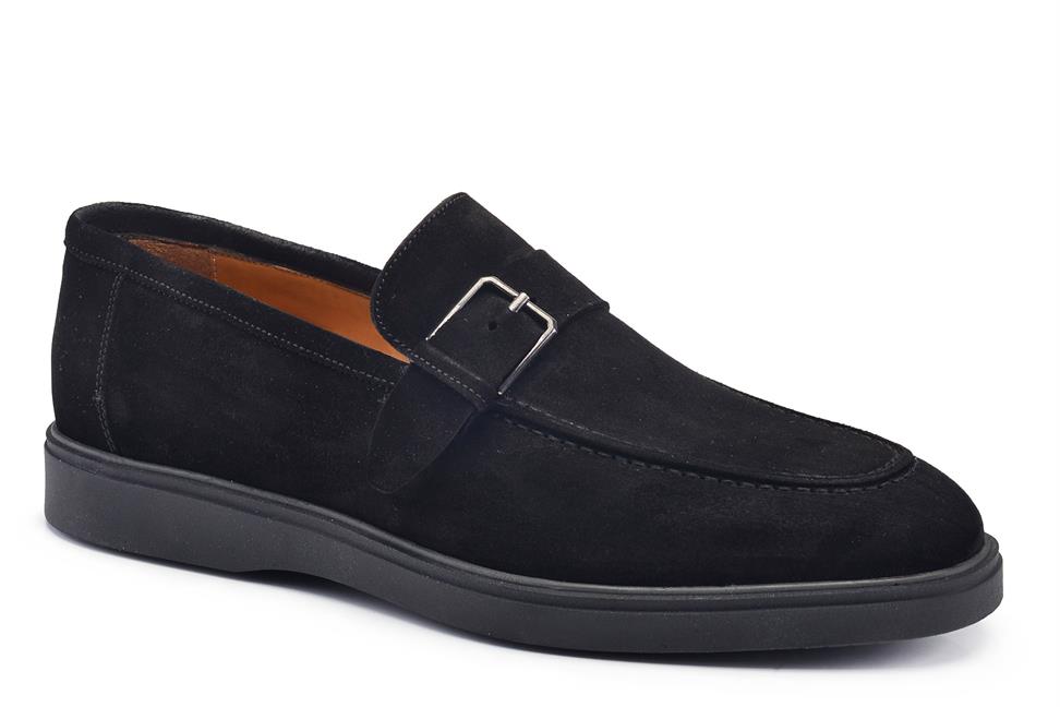 Siyah Bağcıksız Erkek Günlük Ayakkabı