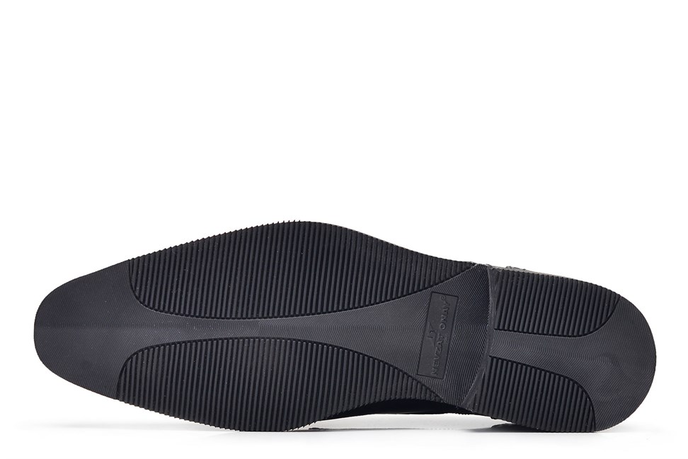 Siyah Tokalı Fiyonklu Kışlık Erkek Loafer-8115-