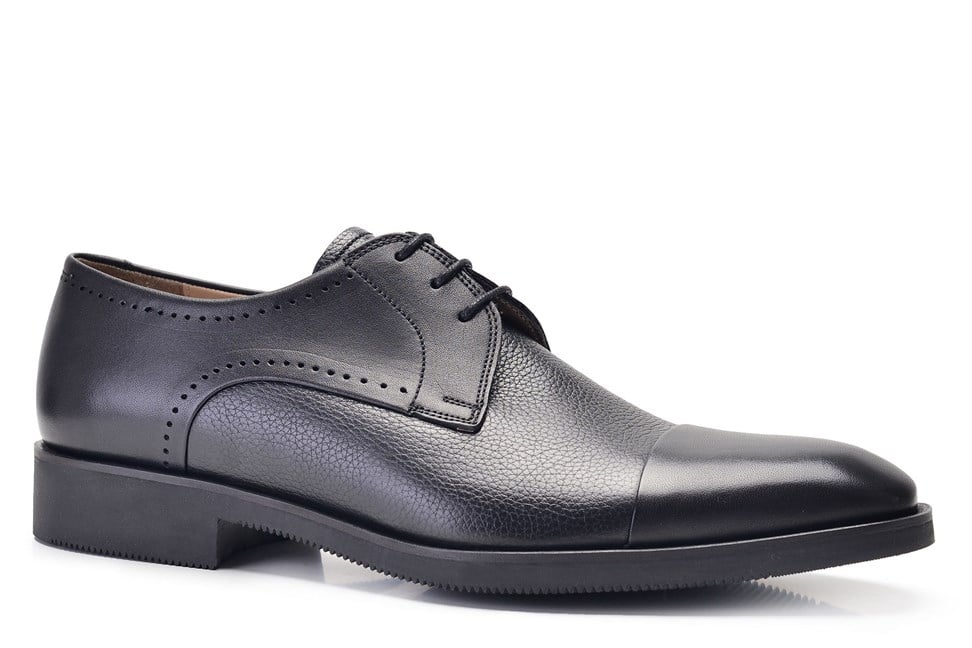 Siyah Klasik Bağcıklı Termo Erkek Ayakkabı -8120-