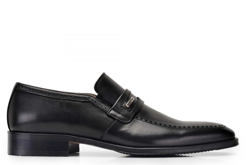 Siyah Klasik Loafer Günlük Erkek Ayakkabı -10463-
