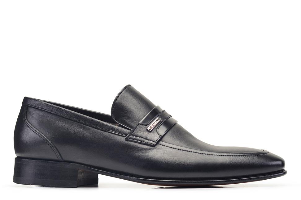 Siyah Klasik Kösele Erkek Loafer Ayakkabı