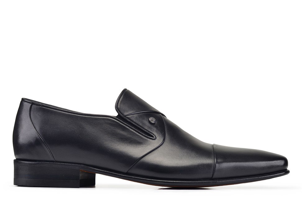 Siyah Klasik Loafer Kösele Erkek Ayakkabı -51001-