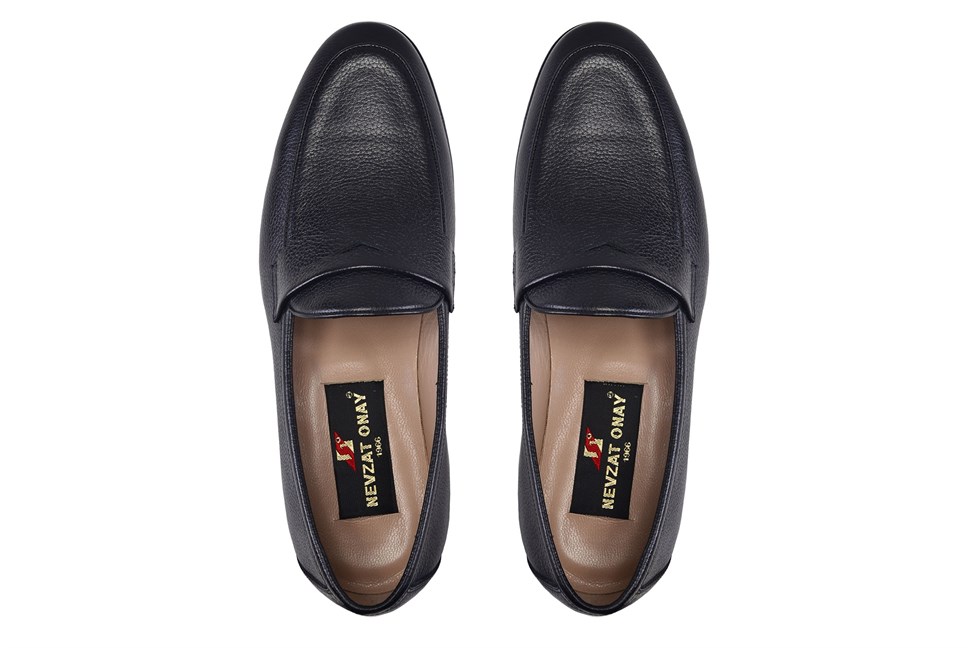 Siyah Klasik Kösele Erkek Loafer Ayakkabı