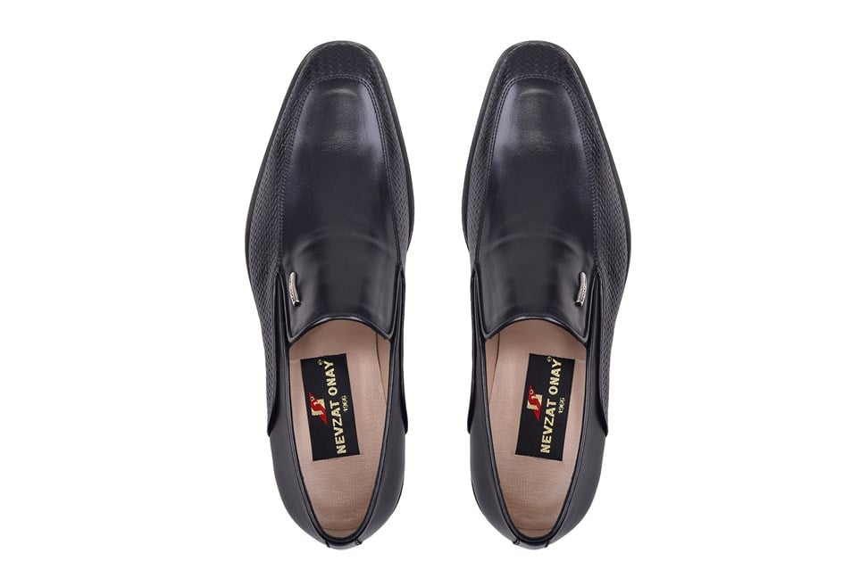 Siyah Klasik Kösele Erkek Loafer Ayakkabı