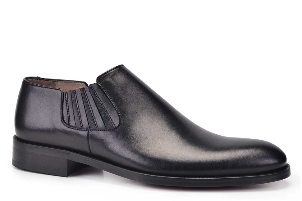 Siyah Klasik Kösele Erkek Loafer Ayakkabı