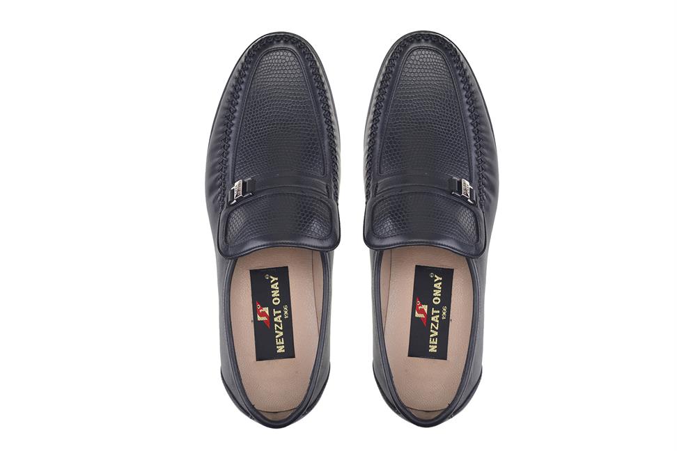 Siyah Klasik Kösele Erkek Rok Ayakkabı