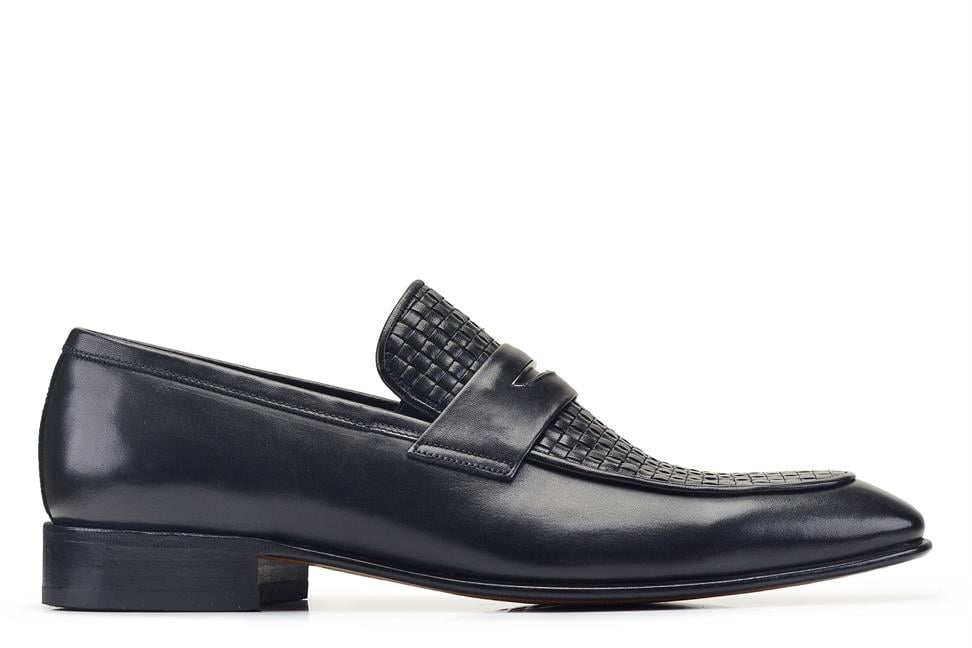 Siyah Baskılı Erkek Örgü Ayakkabı