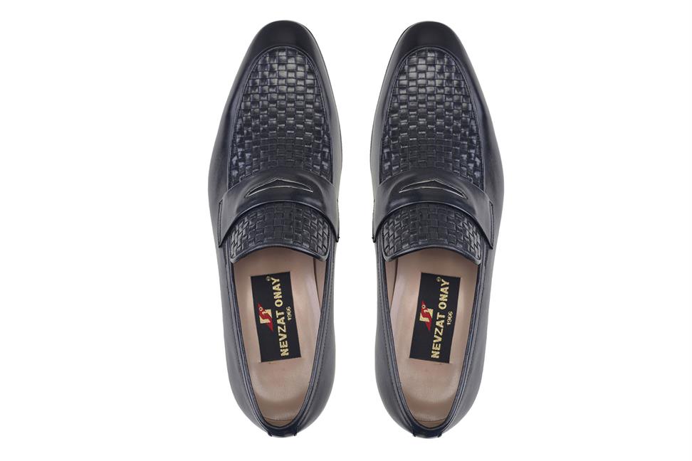 Siyah Baskılı Erkek Örgü Ayakkabı