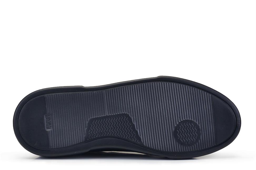 Siyah Rugan Bağcıksız Erkek Sneaker Ayakkabı