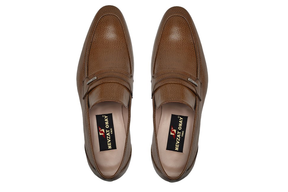 Taba Klasik Kösele Erkek Loafer Ayakkabı