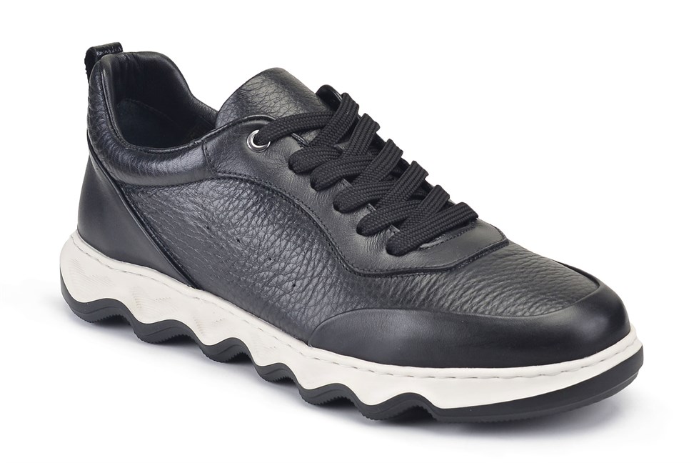 Siyah Bağcıklı Sneaker Erkek Ayakkabı