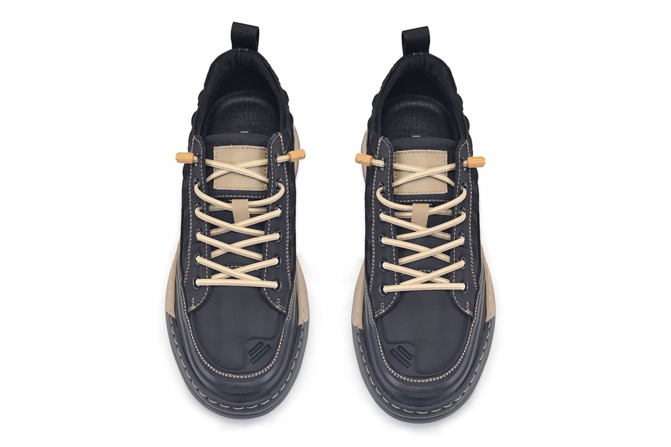 Siyah Bağcıklı Tekstil Ayakkabı