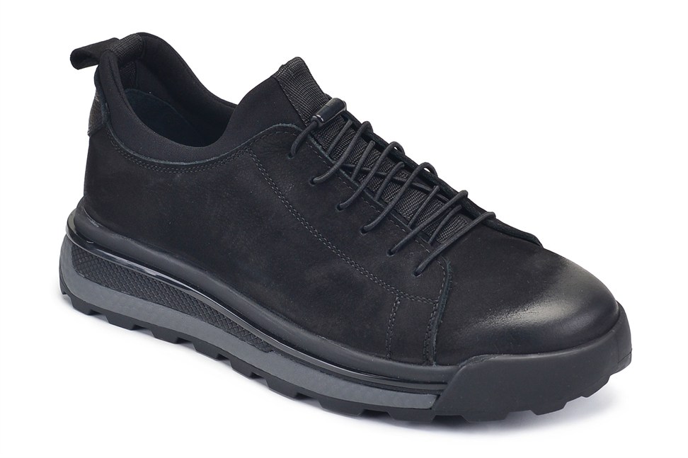 Siyah Nubuk Casual Sneaker