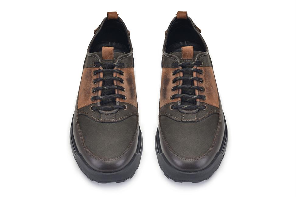 Nubuk Siyah Bağcıklı Sneaker