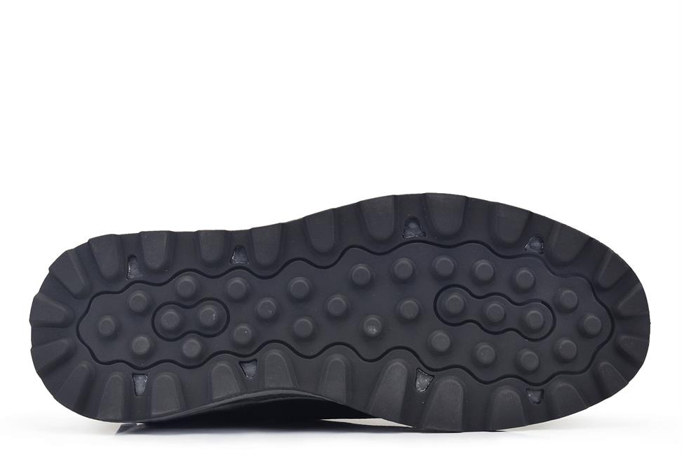 Nubuk Siyah Bağcıklı Sneaker