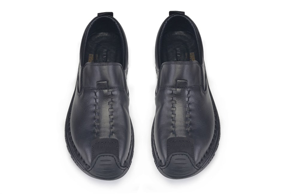 Siyah Slip On Yazlık Ayakkabı