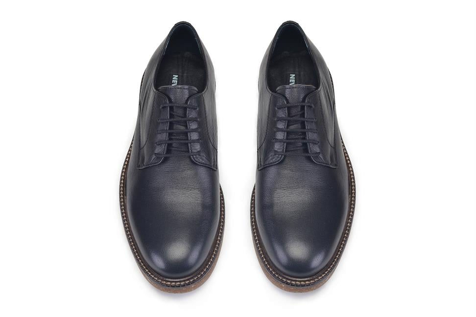 Siyah Bağcıklı Derby Stil Erkek Ayakkabı