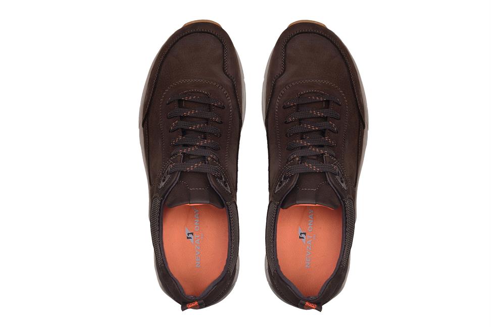 Kahverengi Bağcıklı Erkek Sneaker Ayakkabı