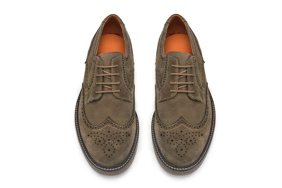 Sughero Süet Bağcıklı Derby Stil Erkek Ayakkabı