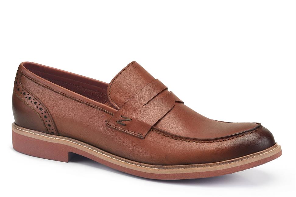 Taba Yazlık Loafer Erkek Ayakkabı