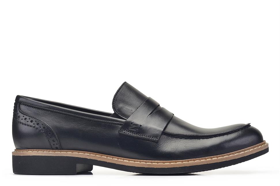 Siyah Bağcıksız Yazlık Erkek Ayakkabı