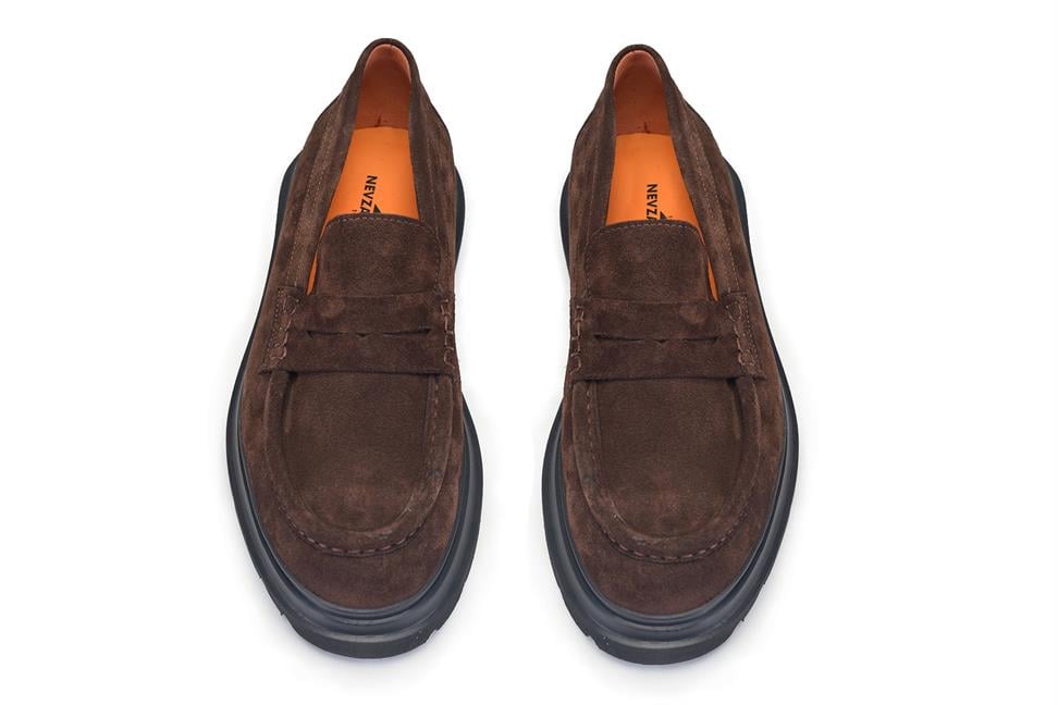 Kahve Süet Bağcıksız Erkek Ayakkabı