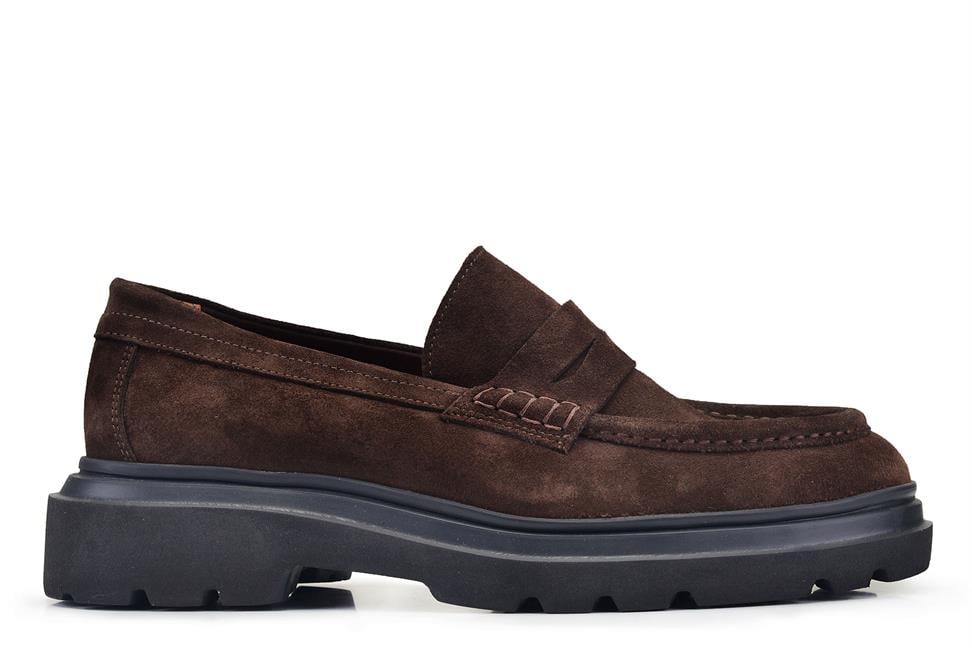 Kahve Süet Bağcıksız Erkek Ayakkabı